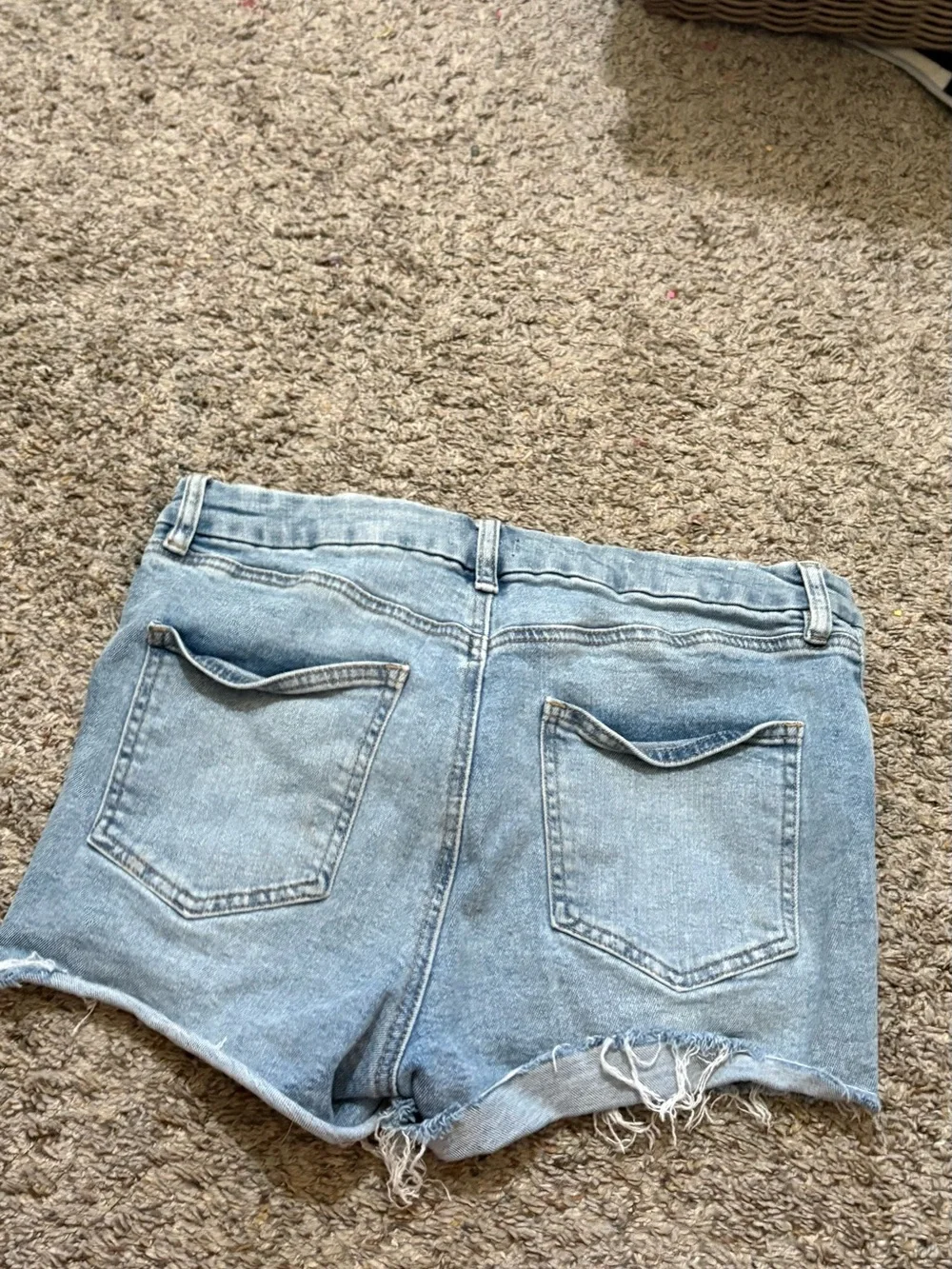 Rue21 Light Wash Ripped Denim Shorts